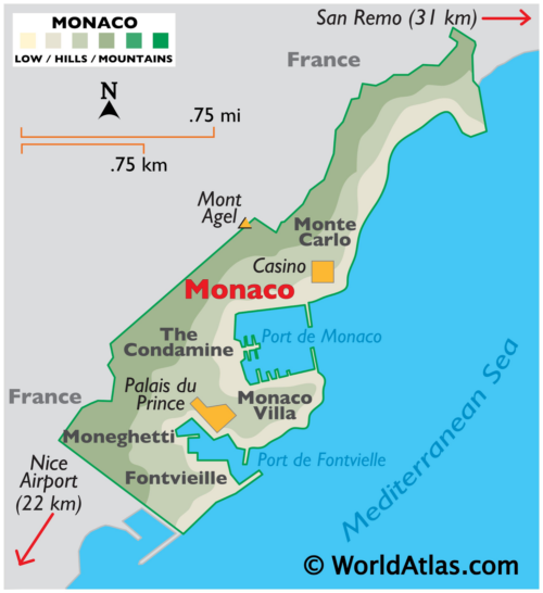 Monaco Map Monaco Map
